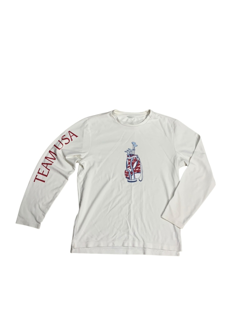 Swannies Golf Team USA Long Sleeve Shirt Women’s Large White Golf Top